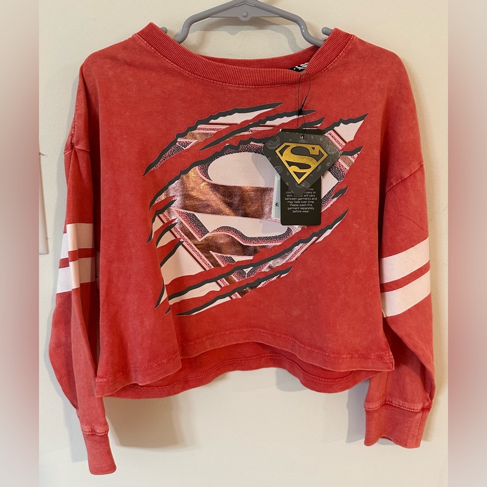 Cotton On Girls Superman Long Sleeve Tshirt NWT Size 5